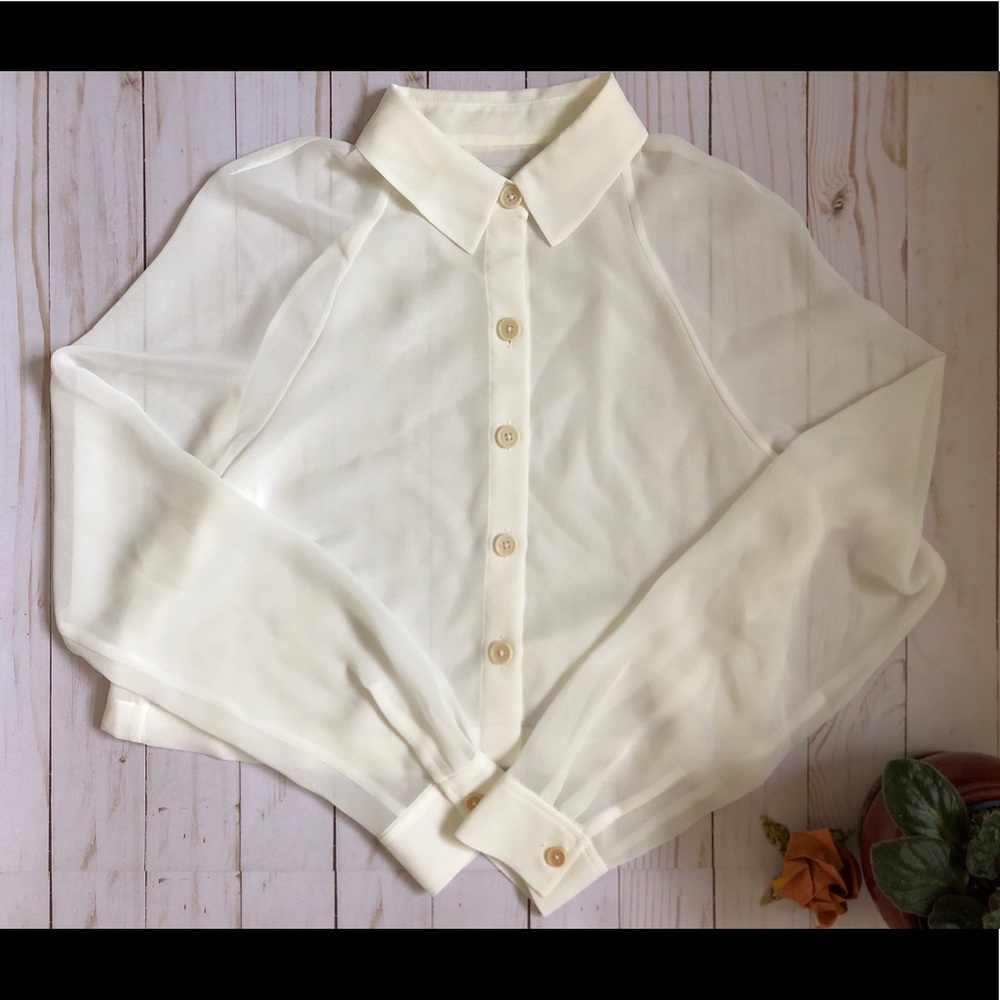 Aritzia Wilfred Henrietta Cropped Blouse